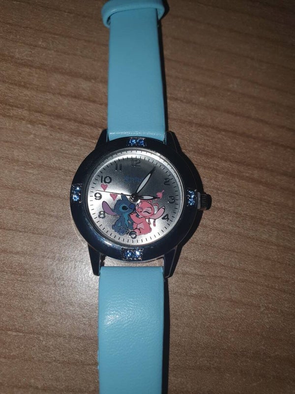 Horloge stitch blauw