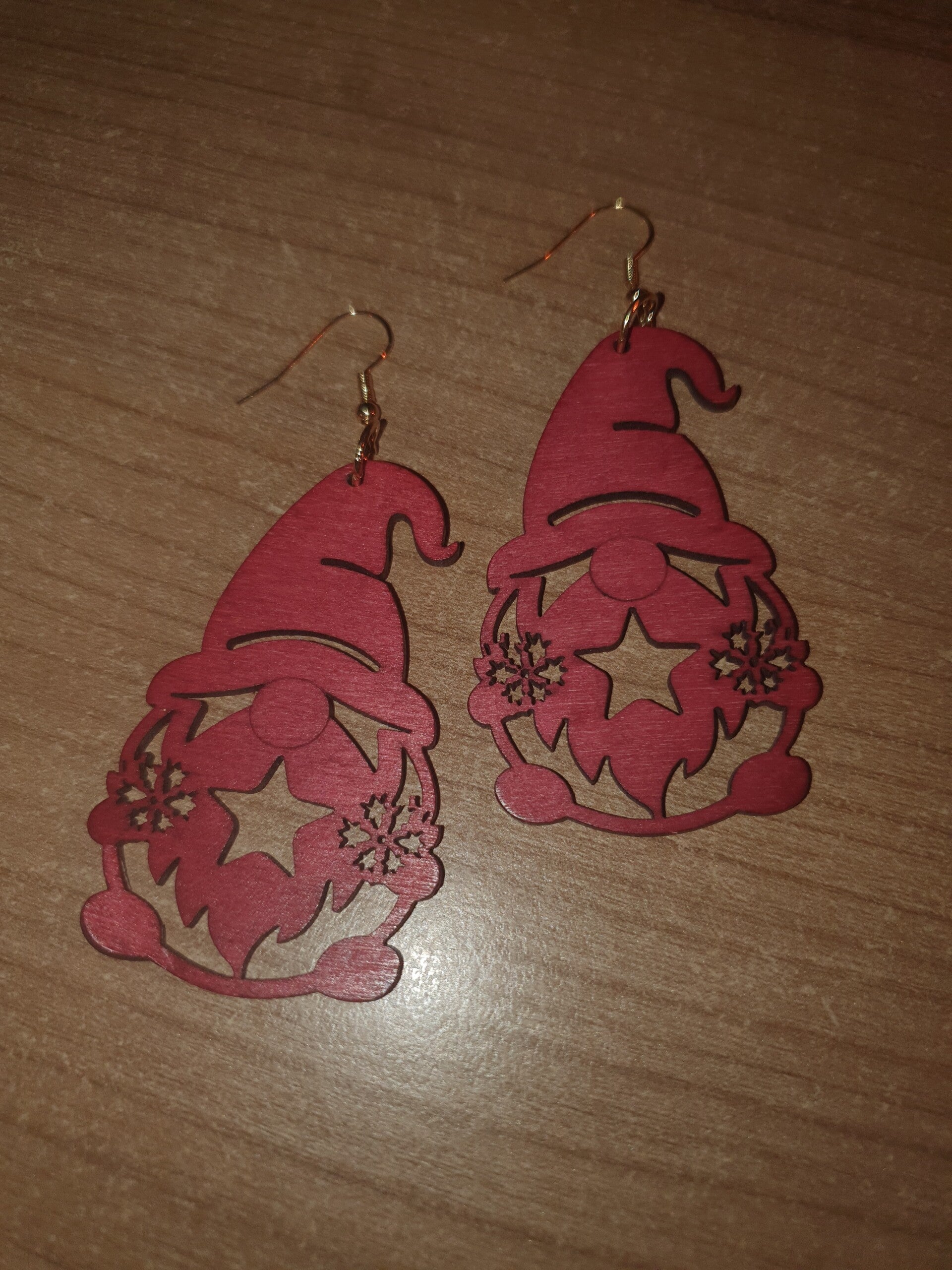 Oorbellen gnoom groot rood