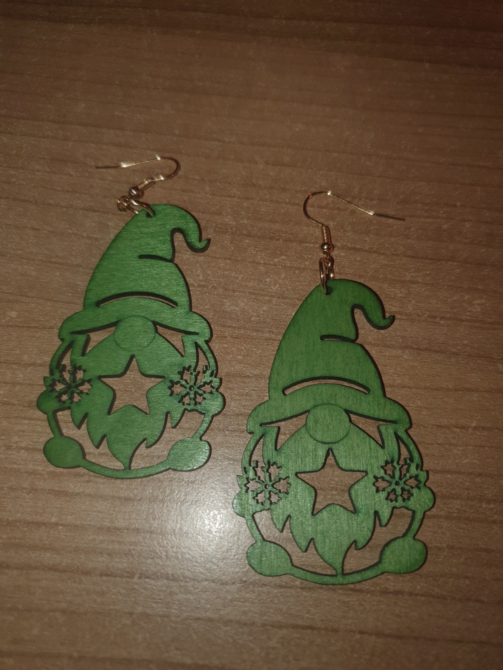 Oorbellen gnoom groot groen