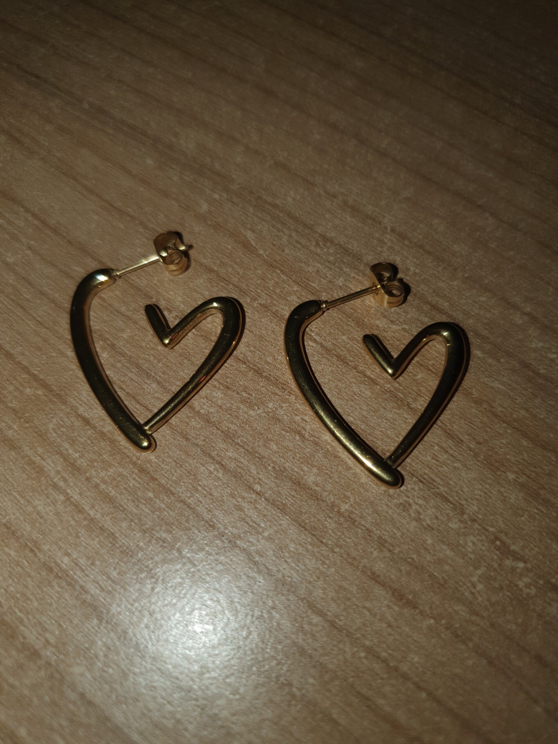 Oorbellen goudkleurig hart