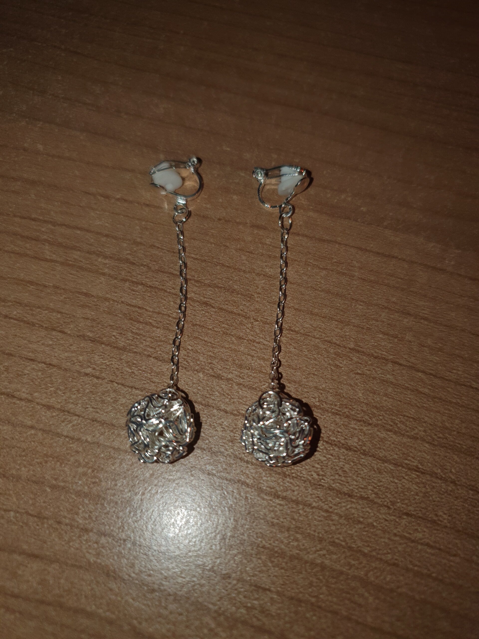 Clipoorbellen lang zilverkleurig 4