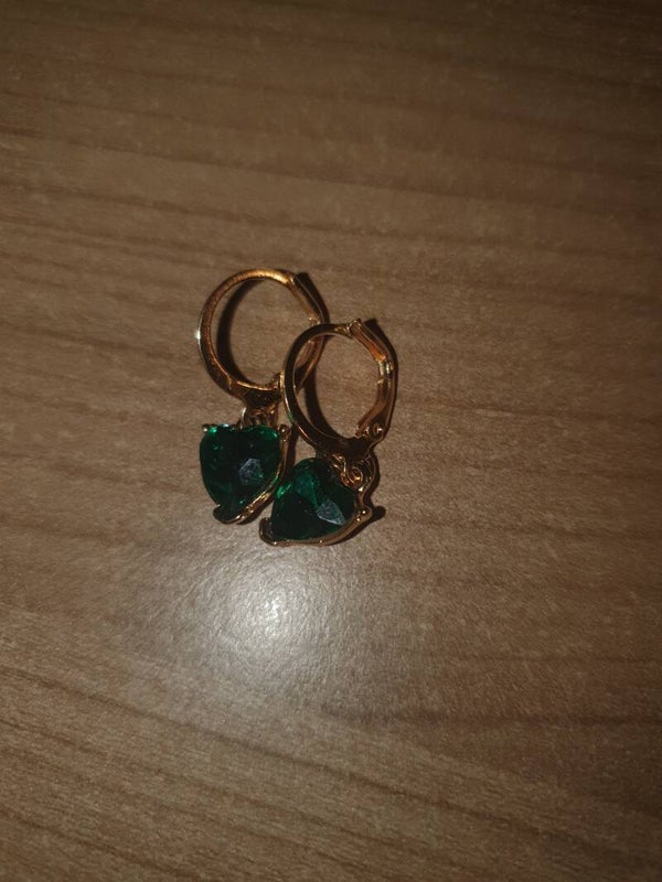 Oorbellen hartjes groen