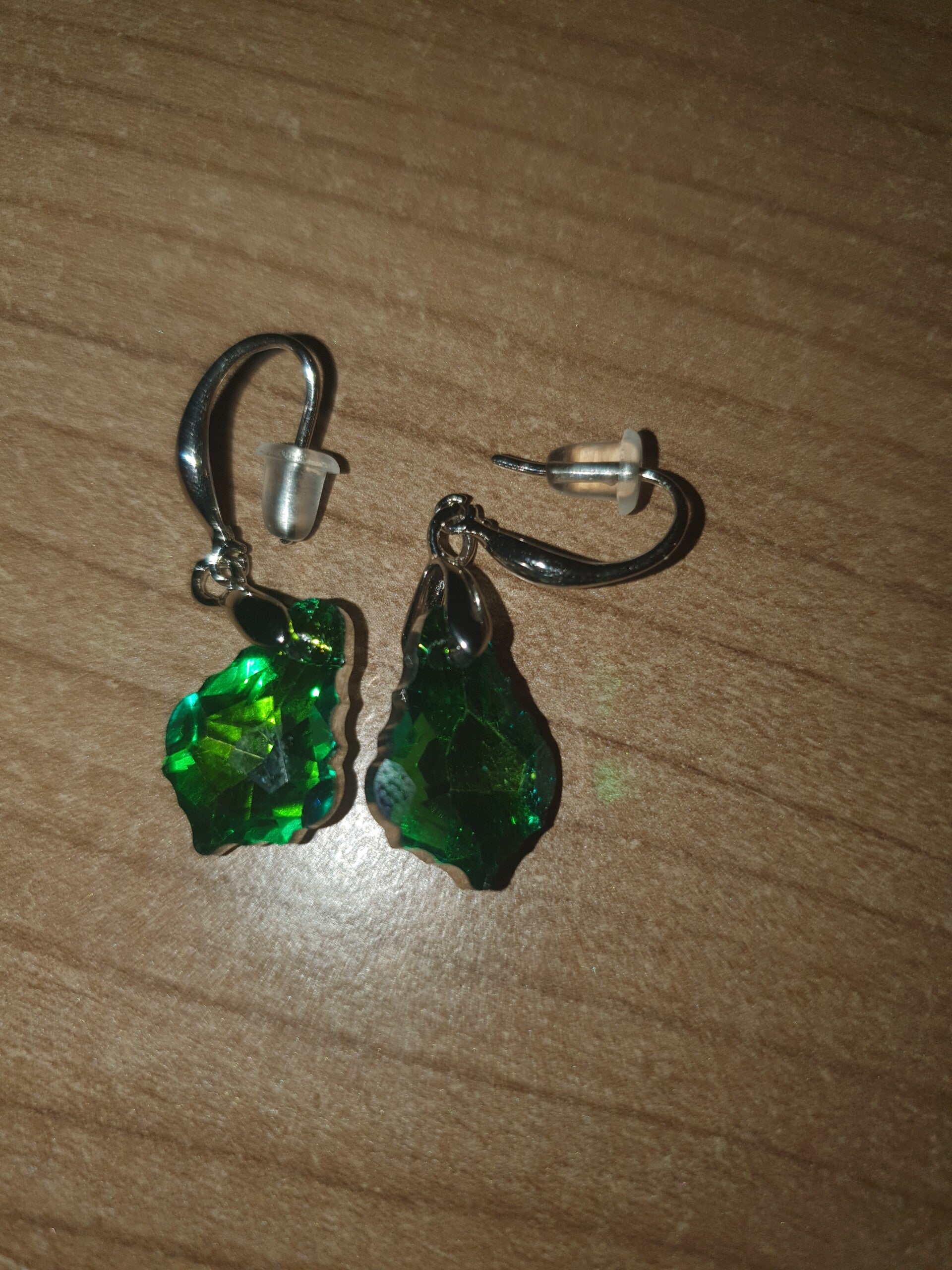 Oorbellen druppel groen