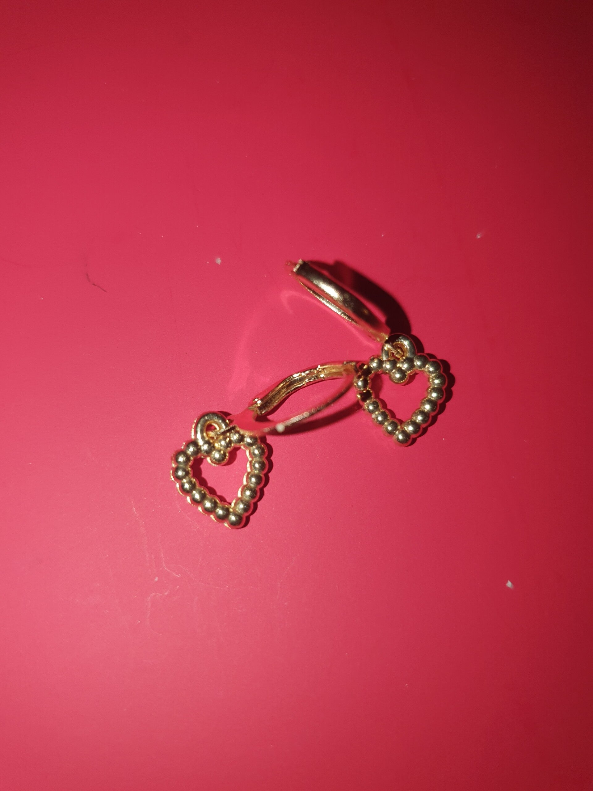 Oorbellen mini open hartje steentjes