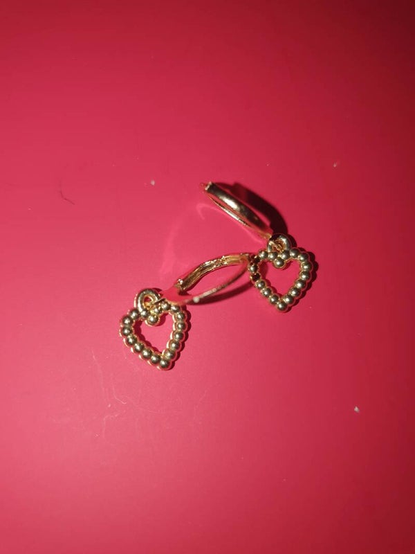 Oorbellen mini open hartje steentjes