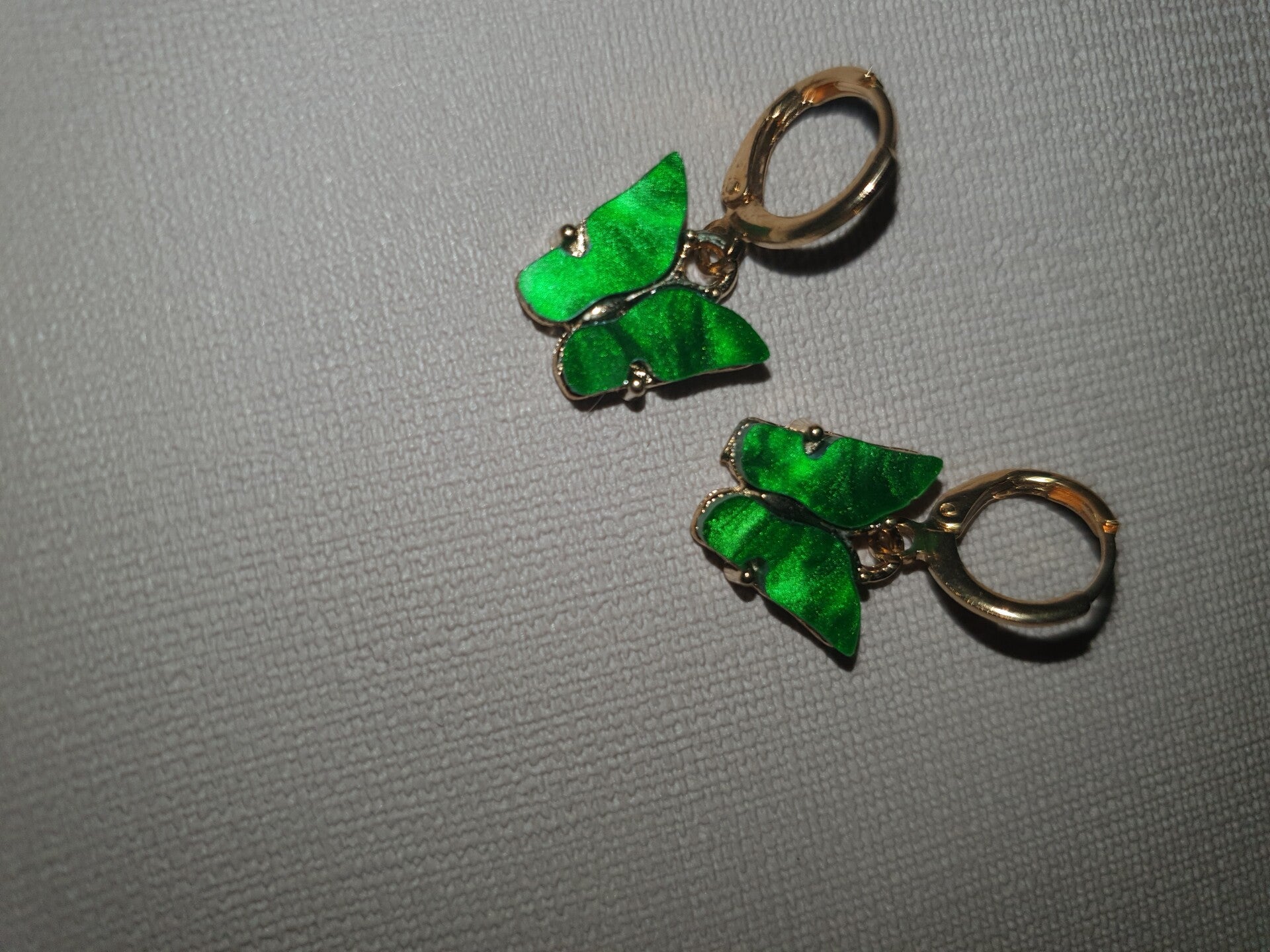 Oorbellen vlinder groen