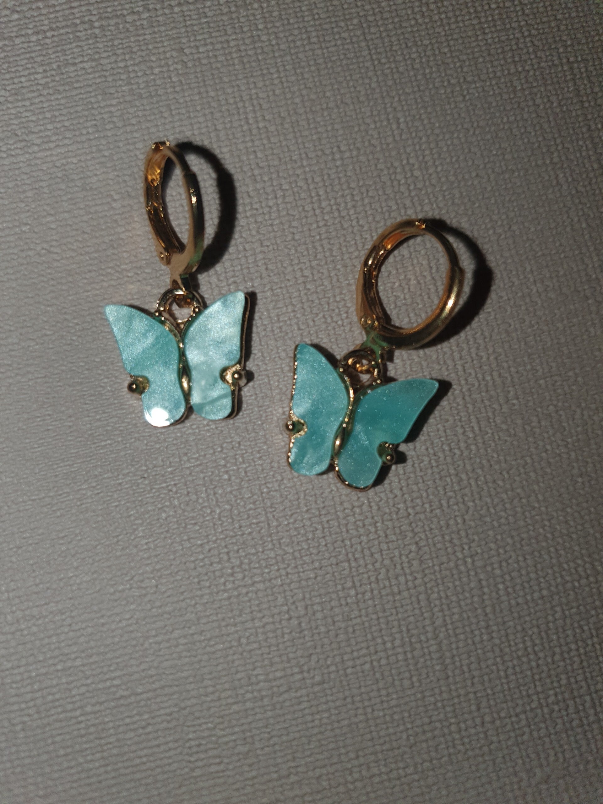 Oorbellen vlinder mint