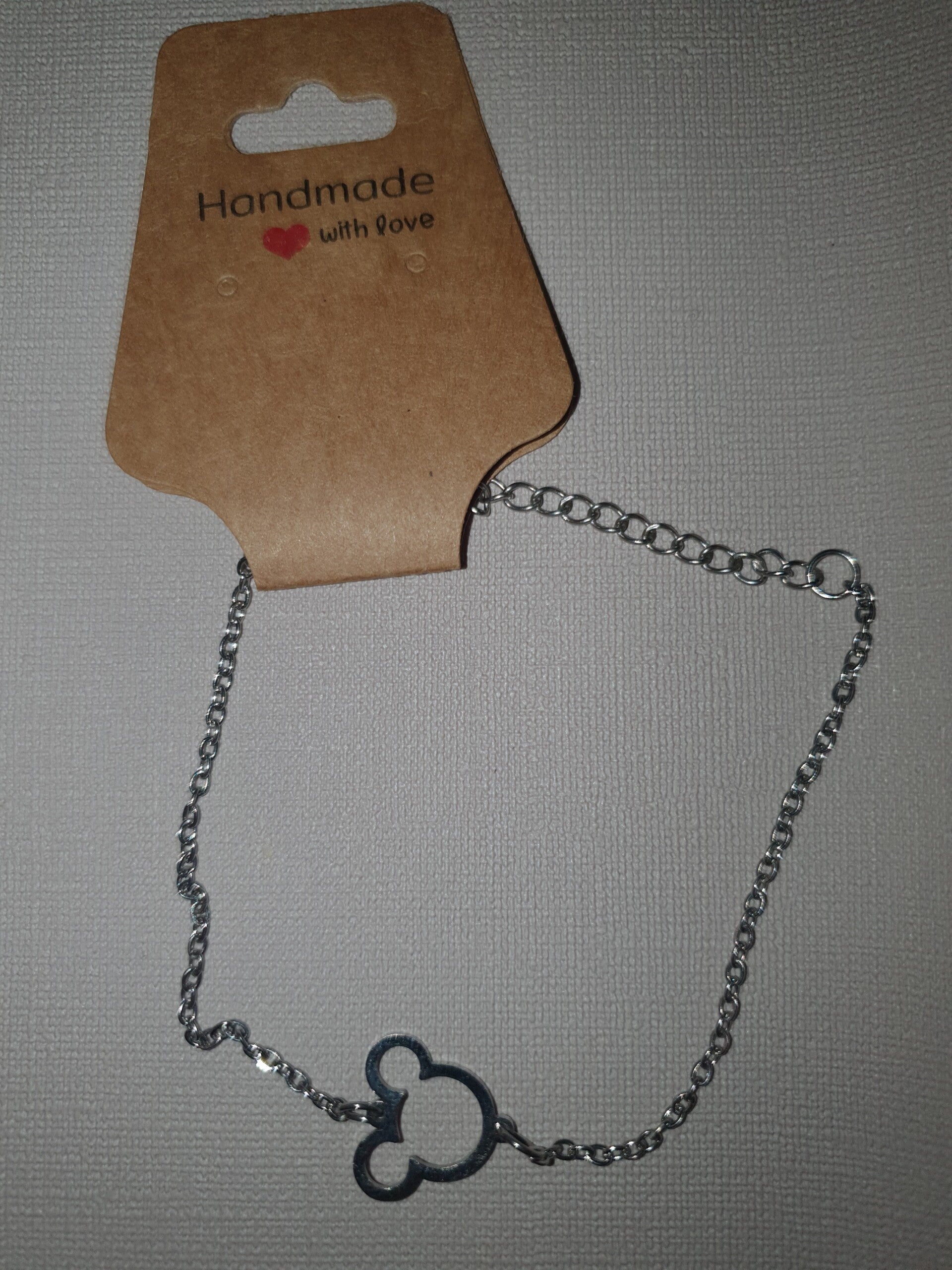 Armband mickey mouse zilverkleurig