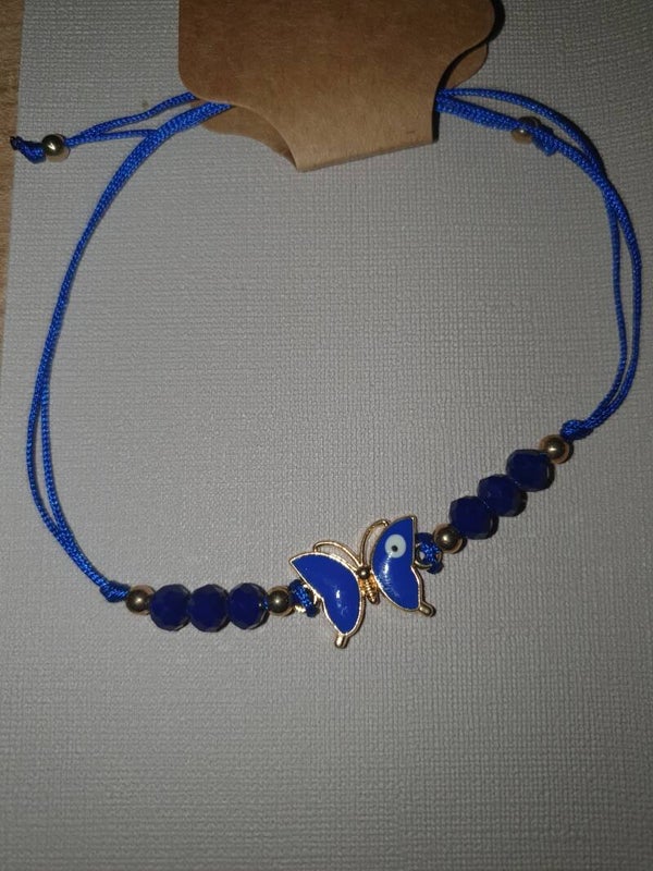 Armband vlinder blauw