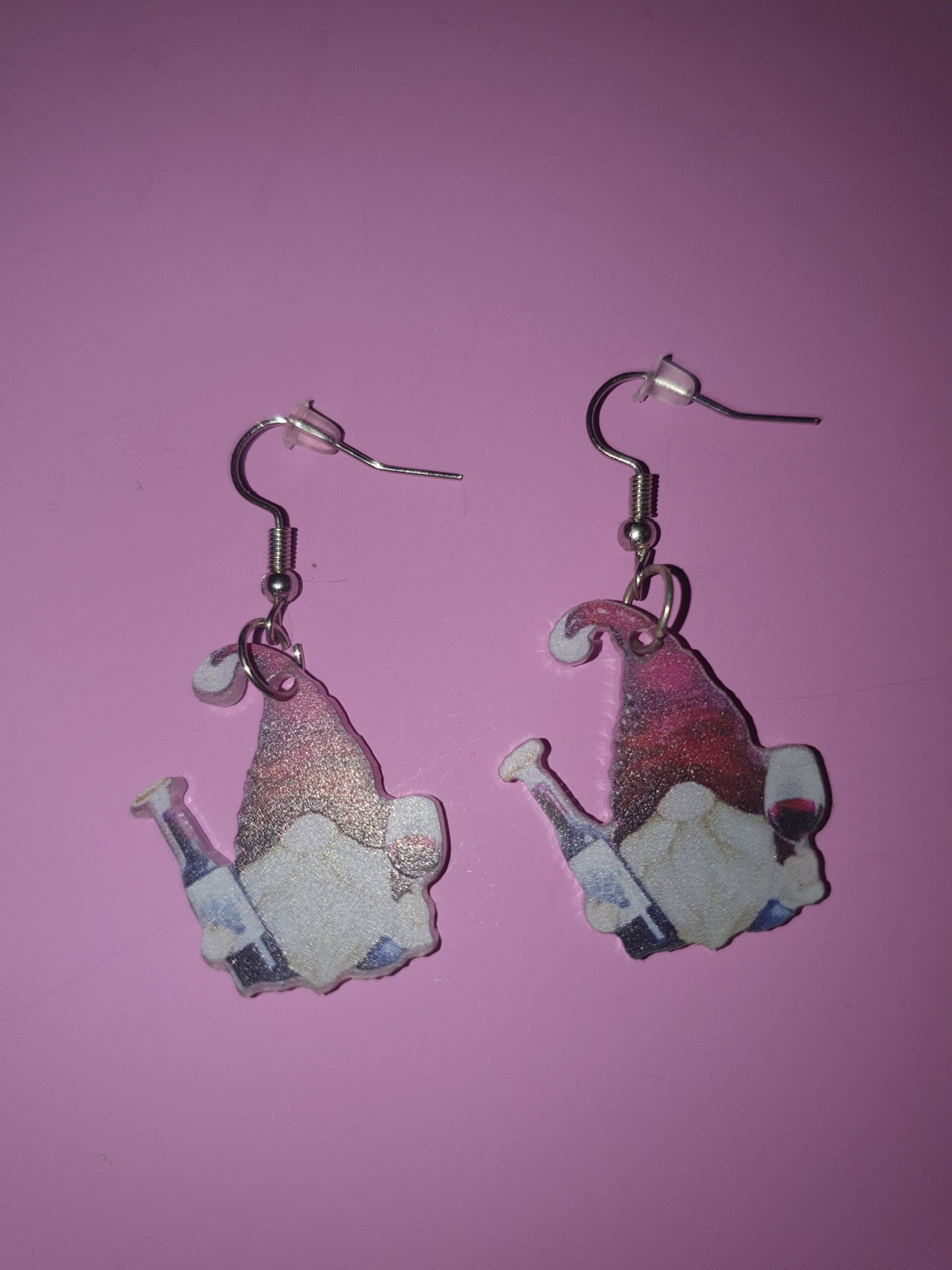 Oorbellen laafjes wijn