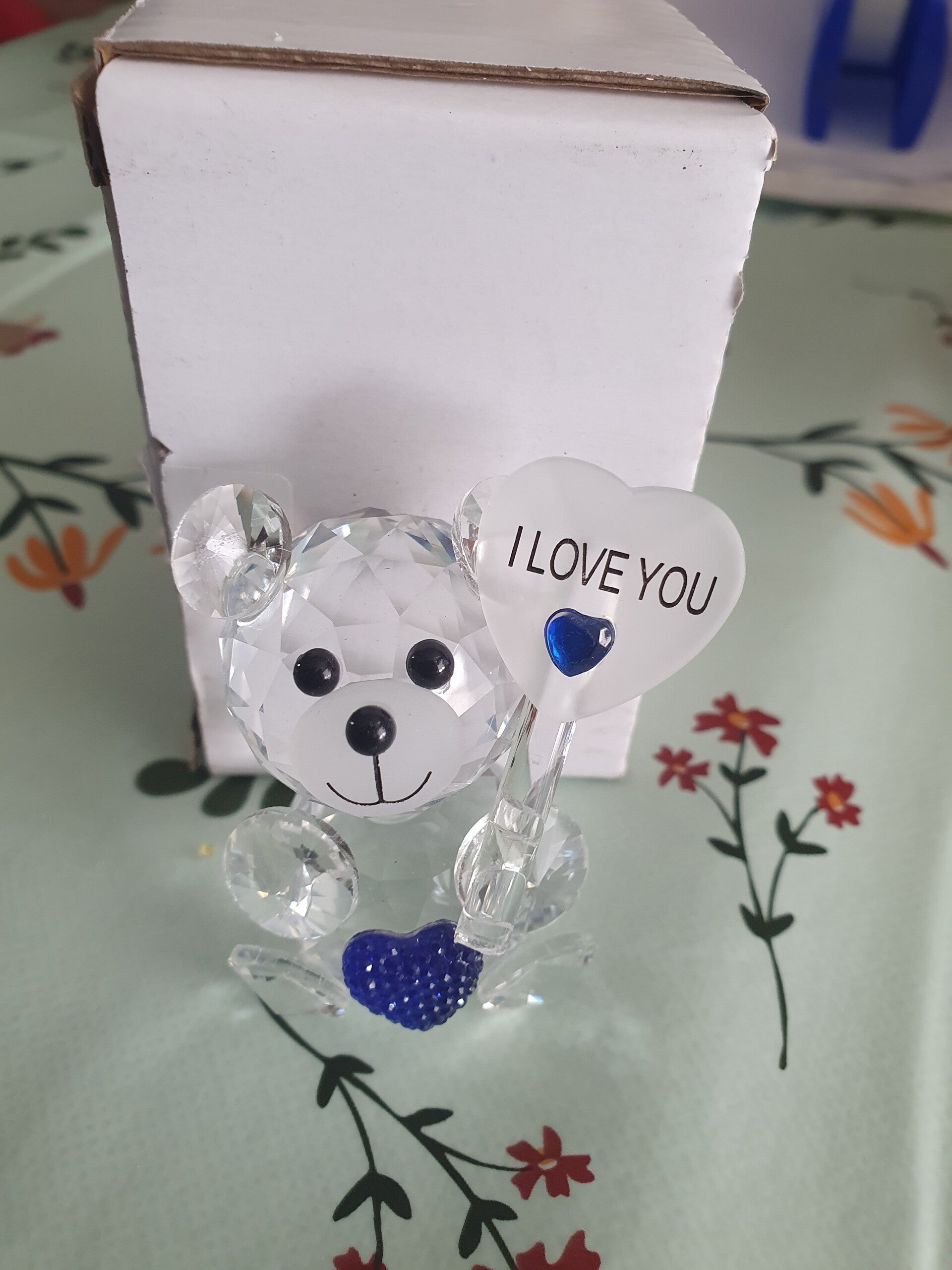 Beertje i love you blauw