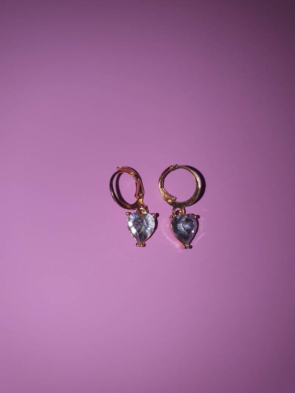 Oorbellen hartjes wit