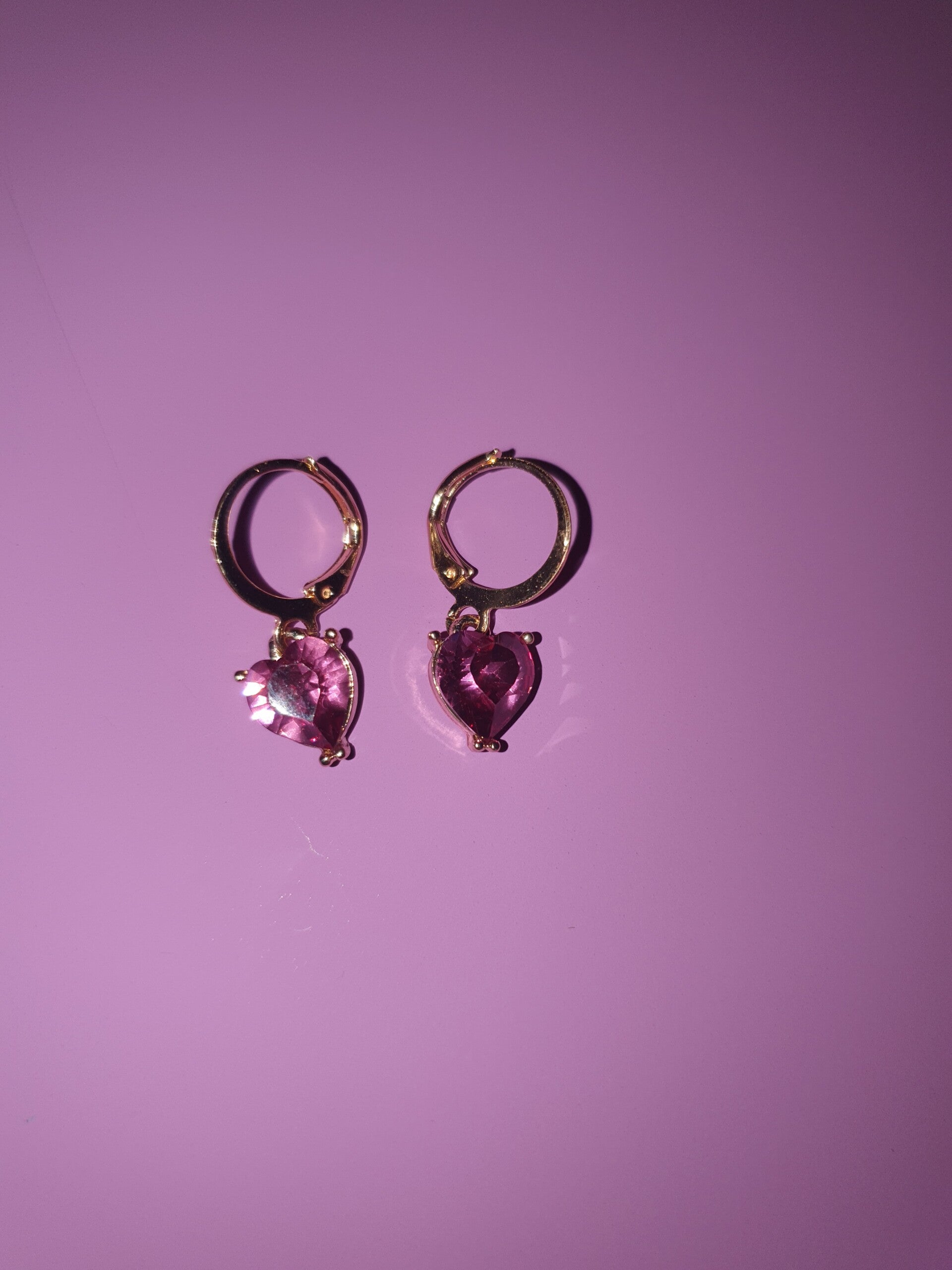 Oorbellen hartjes roze