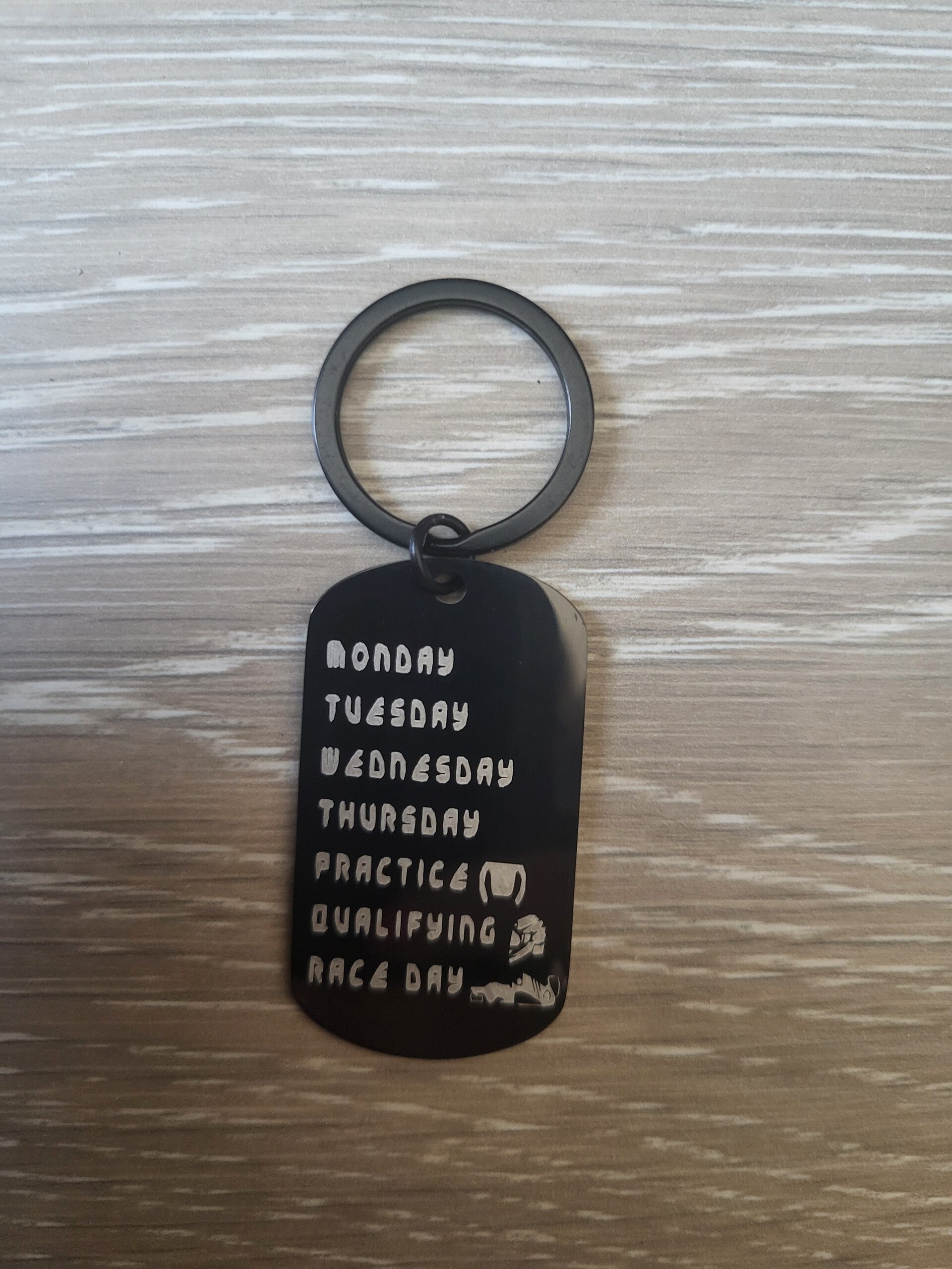 Sleutelhanger raceday zwart