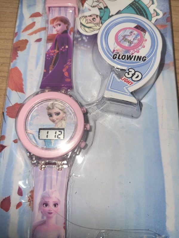 Horloge frozen 3d licht