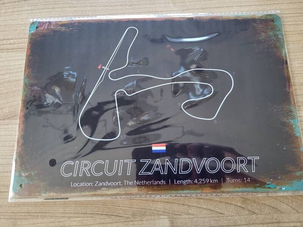 Bord Zandvoort zwart