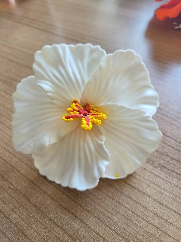 Haarspeld bloem wit