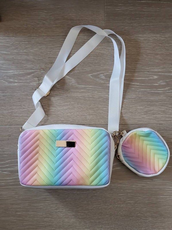 Setje tas en portemonnee regenboog
