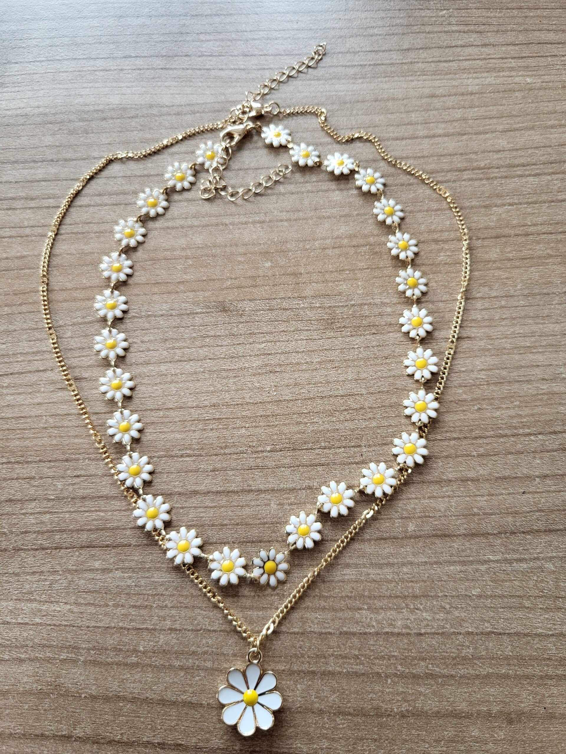 Ketting set madeliefjes