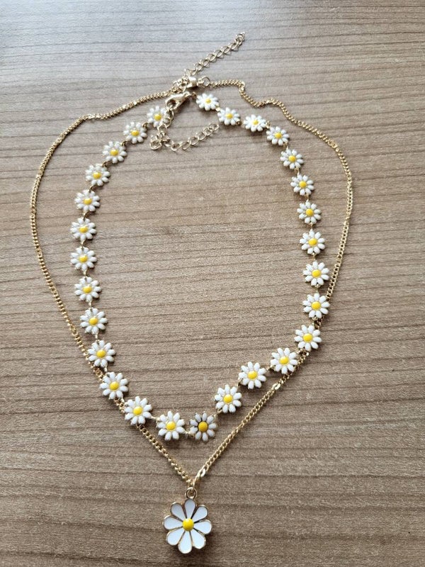 Ketting set madeliefjes