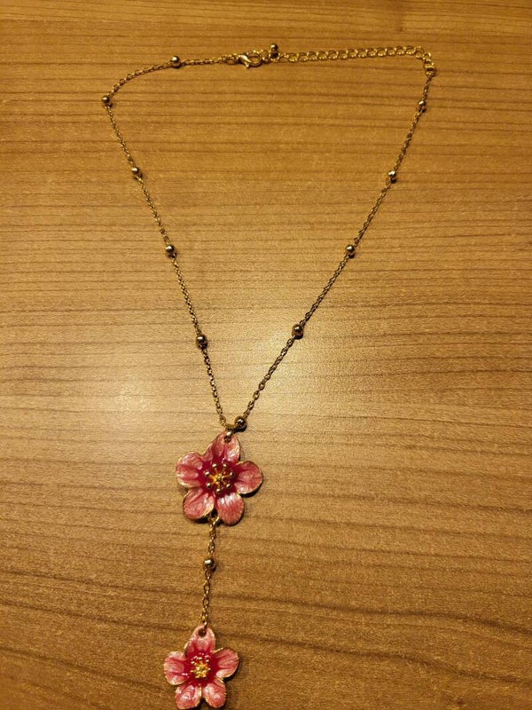 Ketting dubbele bloem