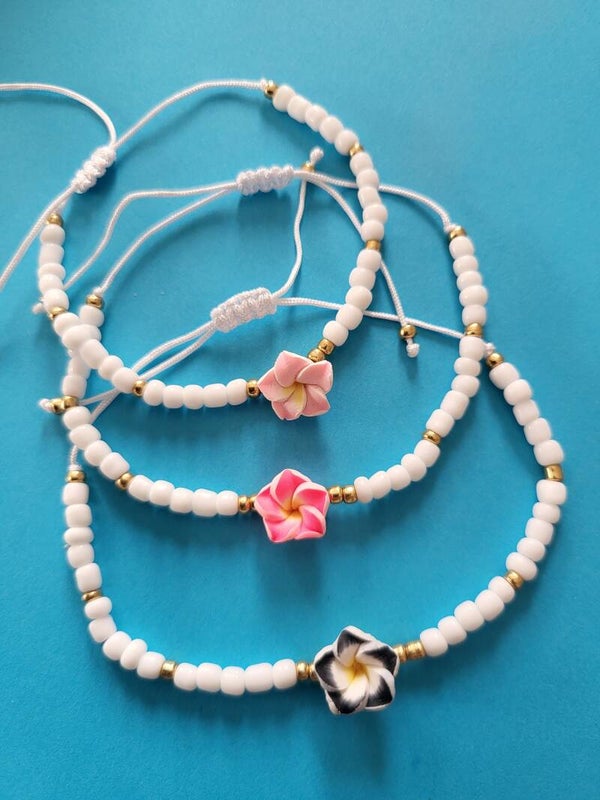 Armbandjes bloem 3 delig