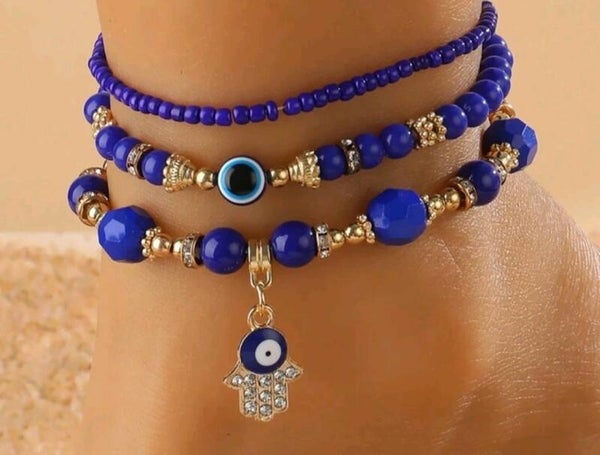 Setje enkelbandjes donkerblauw