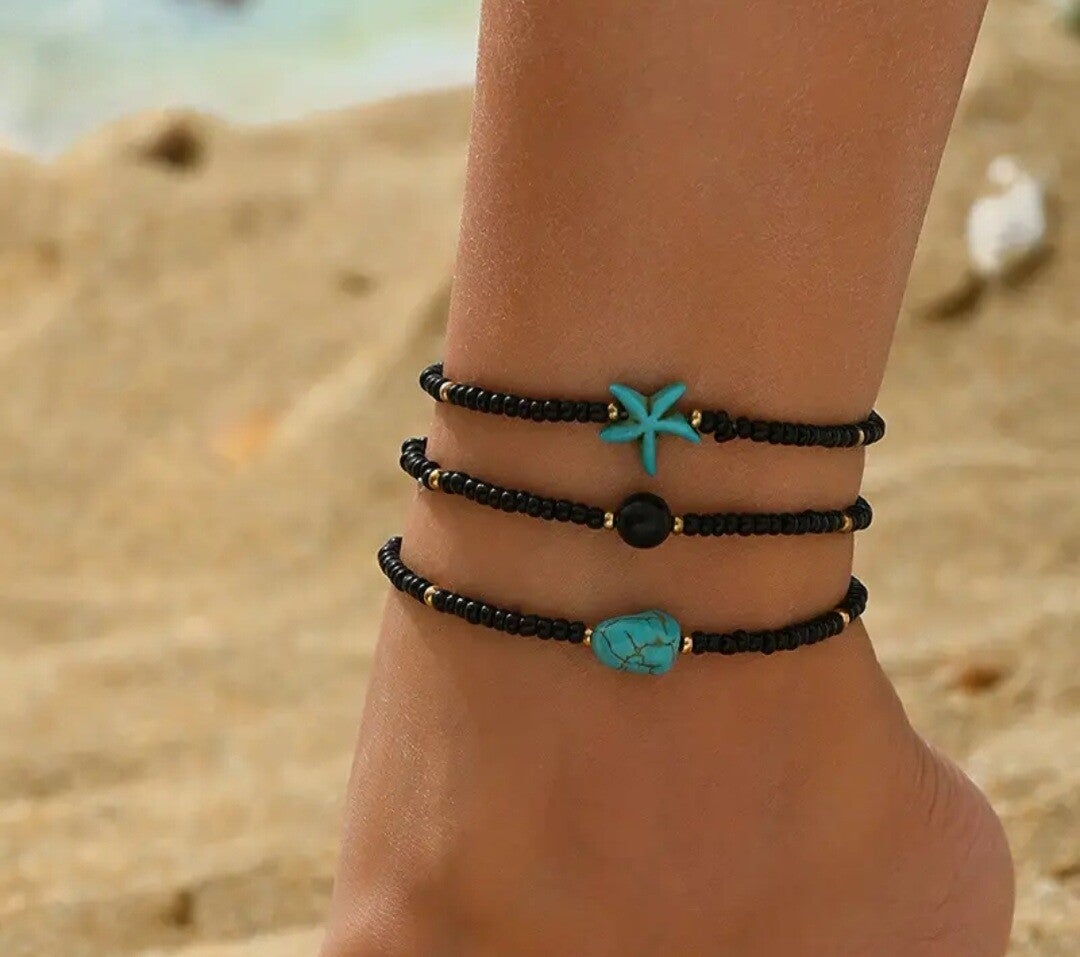 Setje enkelbandjes zwart