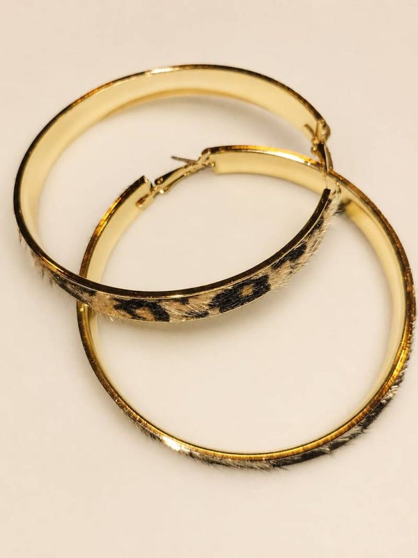 Oorbellen ringen luipaard print