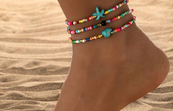 Setje enkelbandjes multicolor