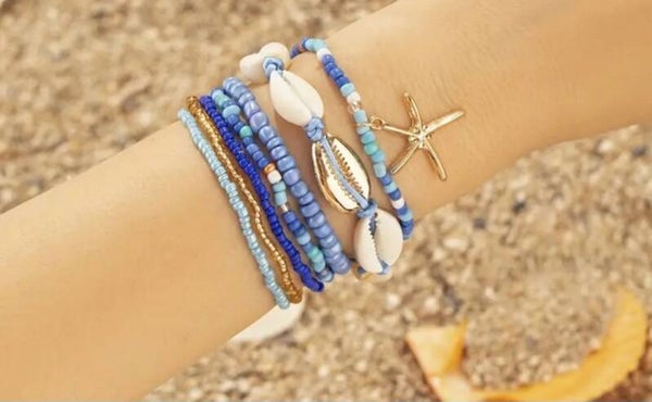 Armbanden set blauw
