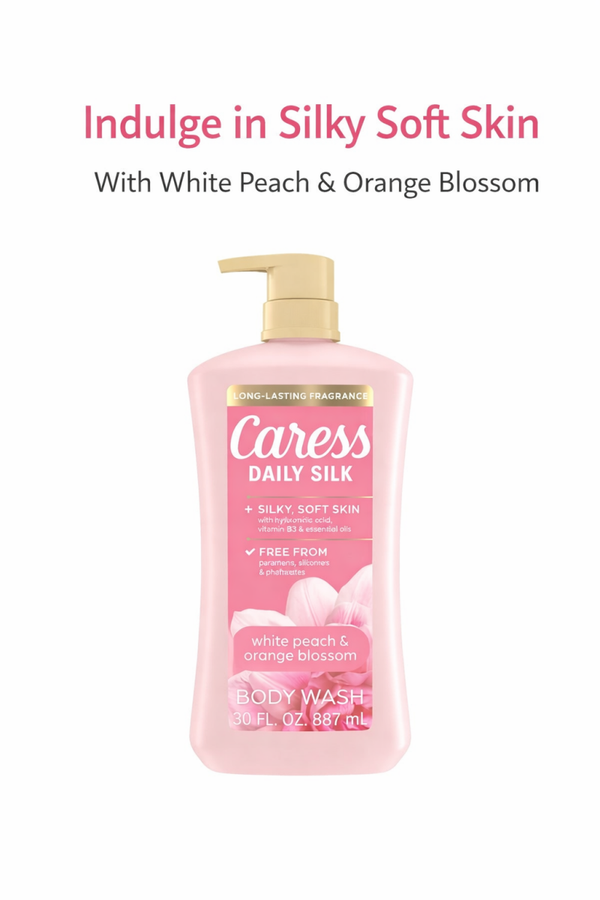 Caress Daily Silk Body Wash – White Peach & Orange Blossom
