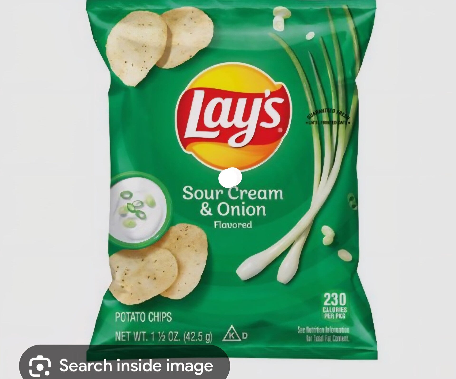 Lay’s Sour Cream & Onion Potato Chips (1.5 oz)