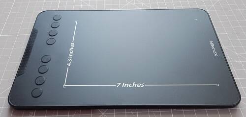 active area of xp-pen deco mini7w