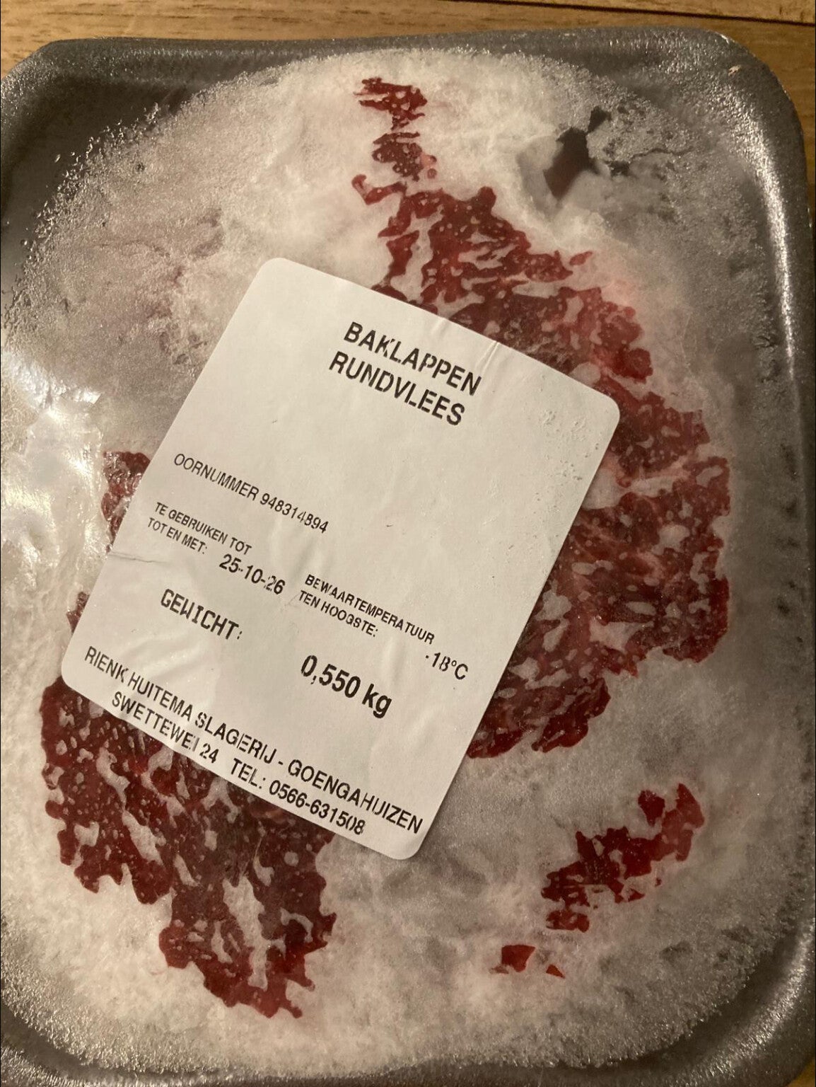 Baklappen (500 gram)