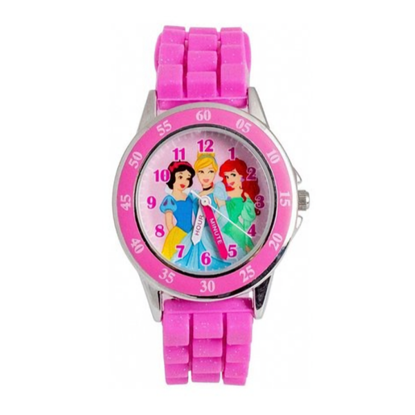 Disney Kinderhorloge Princess - Time Teacher - Assepoester - Sneeuwwitje - Ariel - Disney - Roze