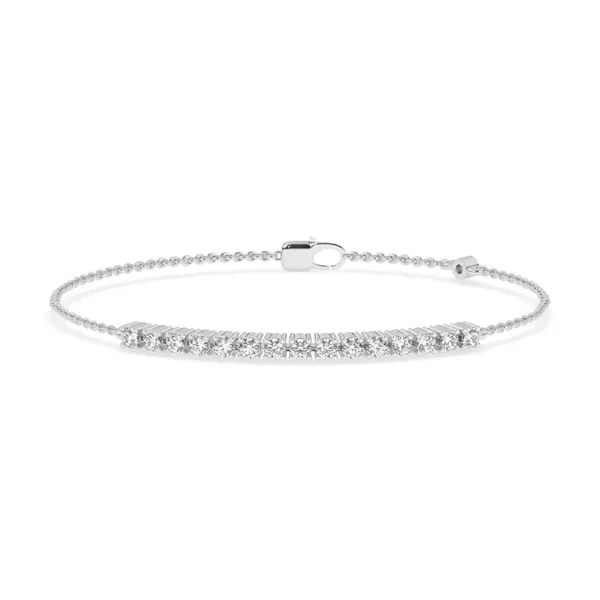 Diamo Diamonds 14 krt wit gouden armband bezet met diamant