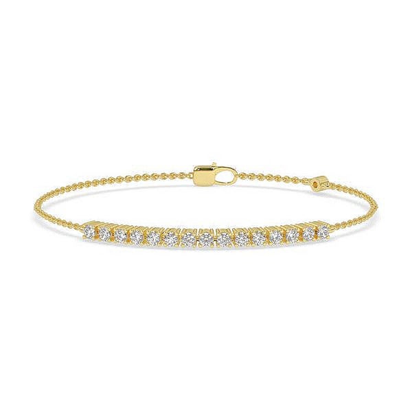 Diamo diamonds Tennis armband wit goud 9-DD022-YG-45