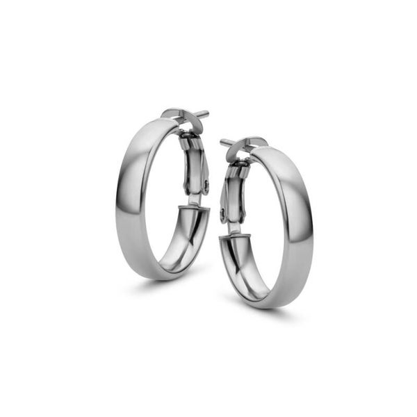 New Bling wit gouden oorringen 19mm.