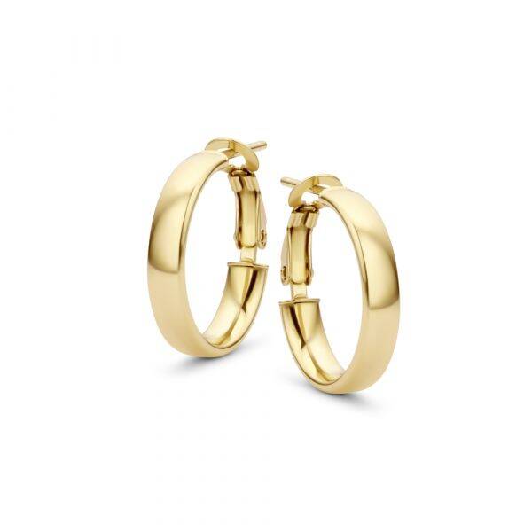 New Bling geel gouden oorringen 19mm.