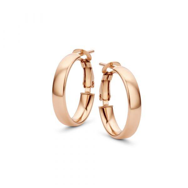 New Bling rose gouden oorringen 19mm.