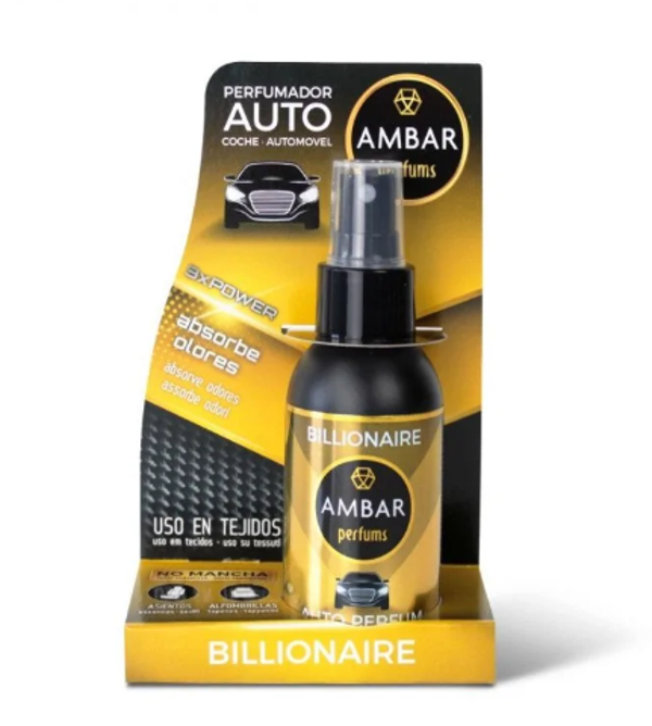 Spray Désodorisant voiture Ambar Billionnaire