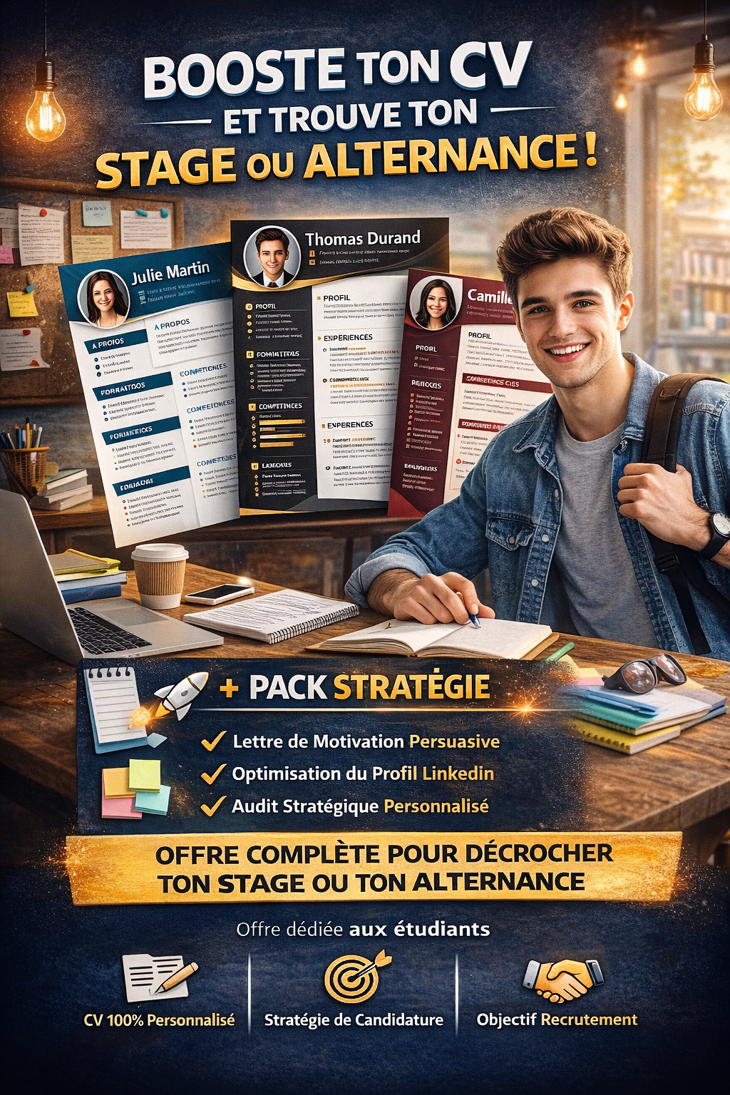Pack Spécial Étudiant : Trouve ton stage ou ton alternance