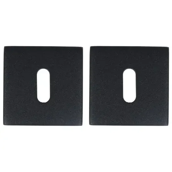 2 Sleutelplaatjes vierkant rvs/zwart