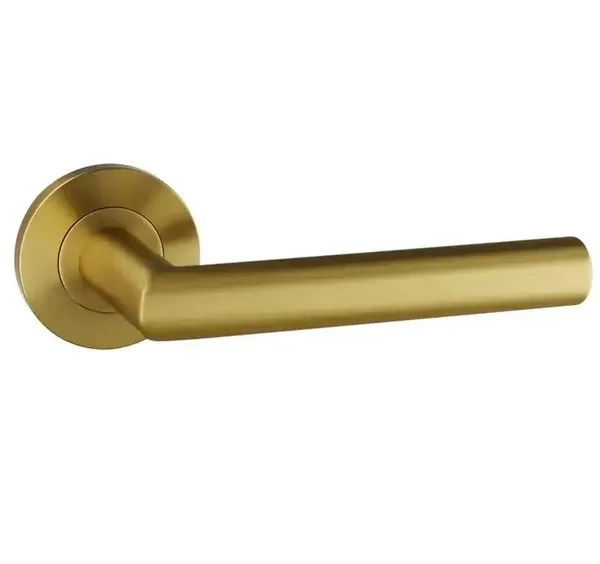 Deurklink Tavira op rond rozet PVD goud