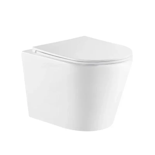 QeramiQ Dely Wandclosetpack - 36.3x51.7cm - diepspoel - rimless - slim zitting - diverse kleuren