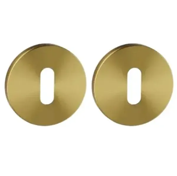 Set van twee sleutelplaatjes ø52x6mm Permafix PVD goud