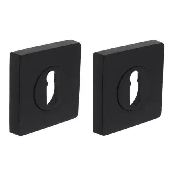 Intersteel sleutelplaat verdekt 55x55x10mm met nokken zwart