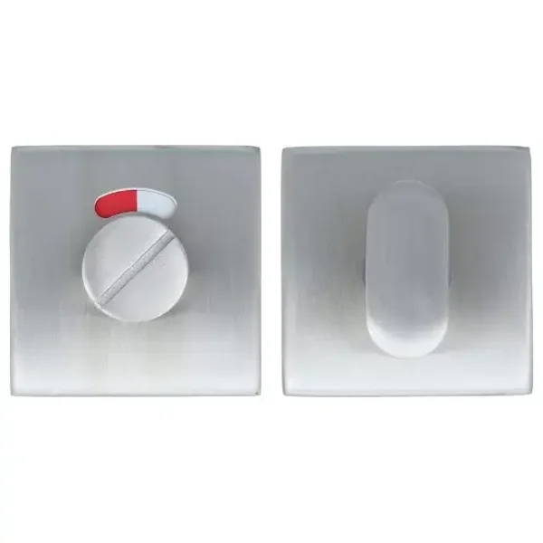 Badkamer / Toilet  vrij-bezet rvs vierkant (rood/wit)