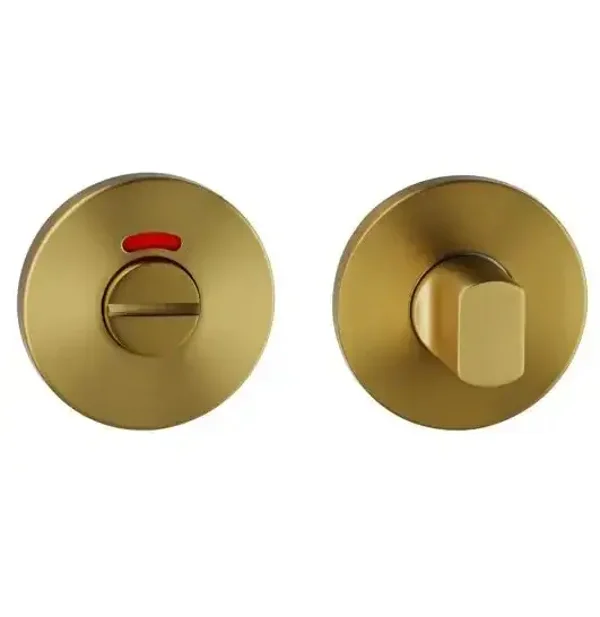 Badkamer/WC-sluiting Permafix ø52x6mm voor deurdikte 37-50 mm PVD goud
